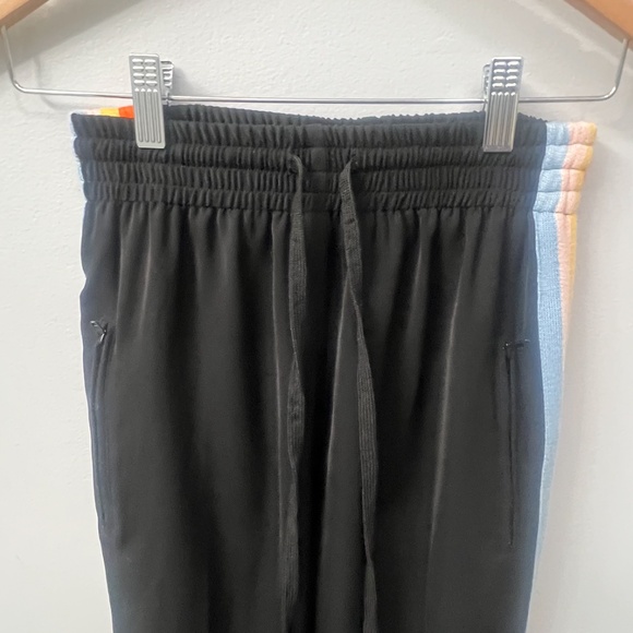 REVOLVE WOMEN’S LESLIE STRIPE RAINBOW TRACK PANTS, SIZE EU 38/ US 6, BLACK - Picture 7 of 14